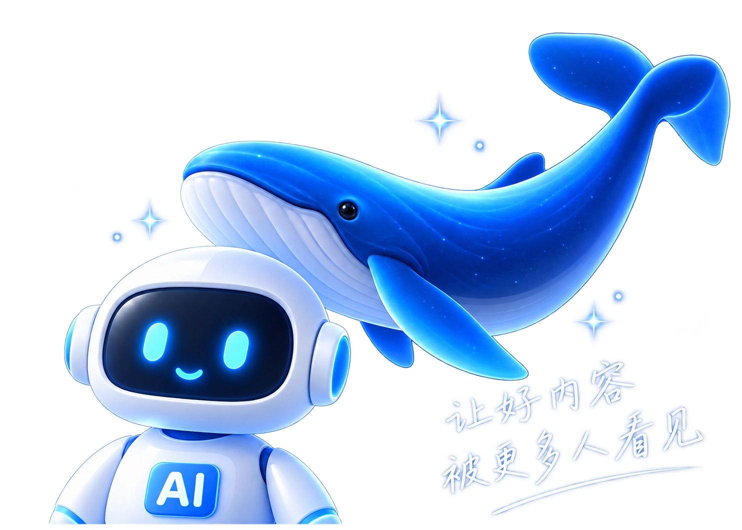 AI 机器人与鲸鱼；让好内容，被更多人看见